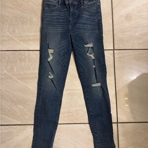 Abercrombie & Fitch Simone High Rise Super Skinny Ripped Jeans